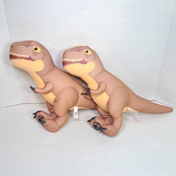 Toy Factory Jurassic World Camp Cretaceous T-Rex Dinosaur Plush 15" Set Of 2 - Picture 1 of 5